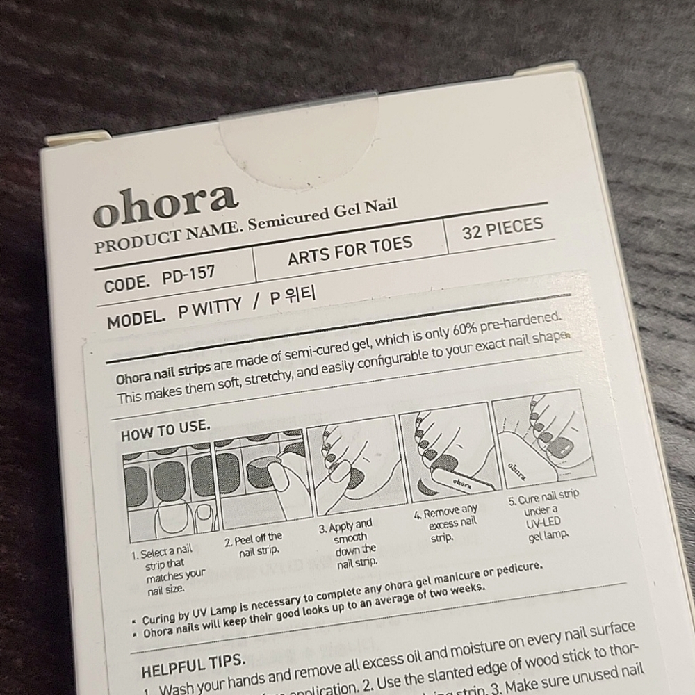 💅OHORA P WITTY Semicure Gel Pedicure [NIB] "discontinued" - Picture 3 of 8